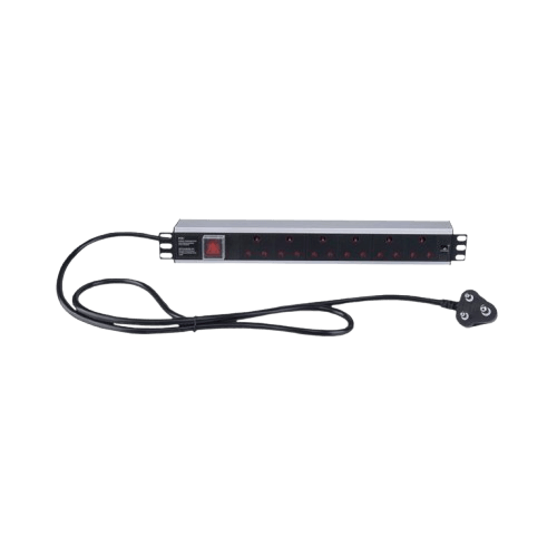 6 WAY 16A PDU ALUMINIUM FOR CABINET - SA PLUG