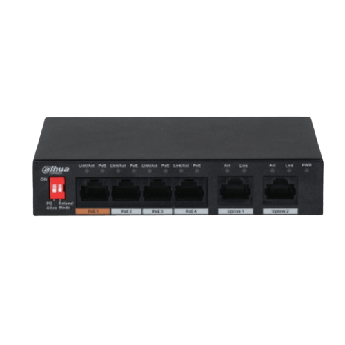 DAHUA GIGABIT SWITCH 6 PORT , 4X POE PORTS