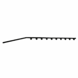 NEMTEK SQUARE TUBING 10 WIRE STRAIGHT BLACK POWDER COATED BRACKET