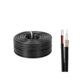 POW-AX RG59 CO-AX CABLE+RIPCORD - BLACK 100M