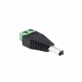 DC MALE JACK PLUG WITH CONNECTOR BLOCK
